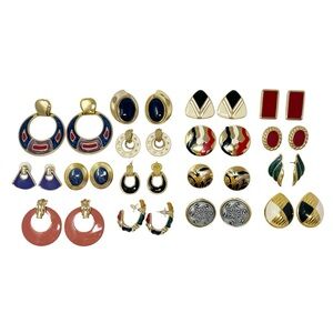 Vintage Lot Of 16 Earrings Set Collectible